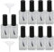 10PCS Nail Polish Empty Tubes Glass Bottles 76 x 30mm Nail Polish Container 15ML Clear and Black
