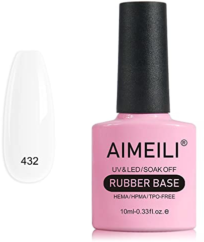 AIMEILI Rubber Base Gel Soak Off UV LED Rubber Base Coat Nägel Unterlack Gel Nagellack Maniküre 10ml (432)