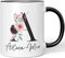 JUNIWORDS Tasse, Alma-Miu, Name Anfangsbuchstabe Initial Alphabet Floral Buchstabe A Monogramm Motiv, Schwarz (5553980)
