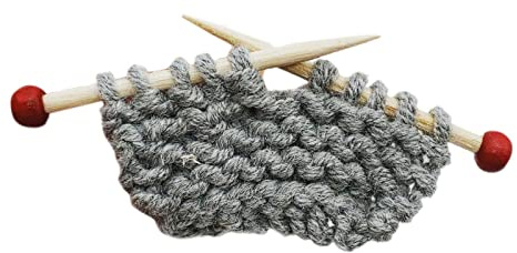 MagiDeal Puppenhaus Wollgarn Stricken gestrickt Fee Miniatur Strickgarn Nadel Pullover Set für 1:12 Puppenhaus Kind Puppenmöbel Ornamente, GRAU