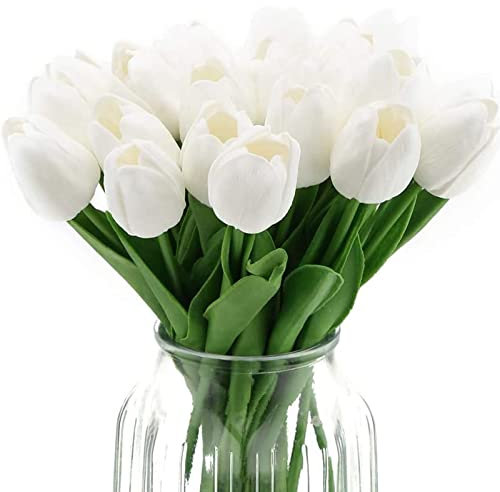 10 Stück Künstliche Tulpen, Künstliche Blumen Gefälschte Blume Realistischem Touch Tulpen Blumen Blumendekoration Tulpen Blumensträuße für Hochzeitsstrauß Valentinstag Geburtstag Muttertag Home Deko