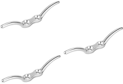 CLISPEED 6 Stück Kajak-Klampen Metall-Klemmenbrett Yacht-Ankerflagge Einziehbare Bootsklampen Marine-Ankerklampen Boot-Jalousie Schnurwickler Kleine Bootsklampen Seilhaken