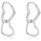 SLUYNZ 925 Sterling Silber Creolen Ohrringe Herz für Frauen Damen Süße Liebe Creolen Ohrringe Doppel Herz Ohrringe Hängend Ohrringe(A-Silver)