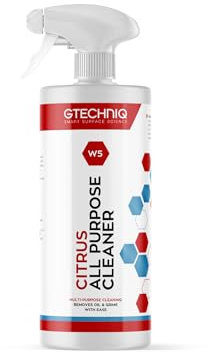 Gtechniq W5 All Purpose Cleaner - Car Degreaser Spray for Oil, Grease and Stain Remover. Suitable for Most Surfaces and Car Wheel Cleaner, 100% Biodegradable Car Cleaning Products. 1L