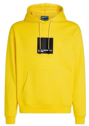 KARL LAGERFELD JEANS REGULAR FIT LOGO HOODIE, GELB, M