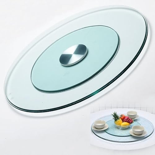 WInara Grande Plato Giratorio de Vidrio Templado, Lazy Susan Bandeja de 60cm 70cm 80cm 100cm, Bandeja De Servicio para Mesa de Comedor, Placa giratoria para Cocina (Size : 70cm/28in)