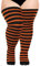Moon Wood Oberschenkelhohe Socken für Damen, gestrickt, Baumwolle, extra lang, Halloween, Overknee-Socken, Beinstulpen, Einheitsgröße Mehr