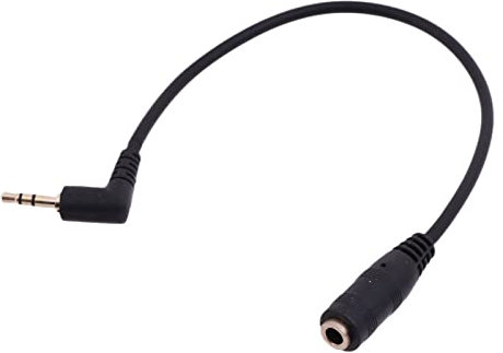Yanwuwa Cable adaptador de auriculares estéreo AUX hembra a macho de 20 cm de 3,5 mm a 2,5 mm para auriculares y altavoces