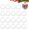 Lot de 20 boules de Noël transparentes de 5 cm en verre à remplir en plastique acrylique transparent à suspendre pour loisirs créatifs, photo, bricolage, maison, Nouvel An, fête de Noël (5 cm)