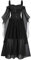Morticia Addams Women's Costume, Marie Antoinette Long Sleeve Maxi Dress, Black Corset, Plus Size Halloween Outfit, Flamenco Dress, Women in Black Cosplay