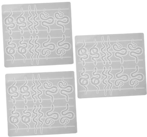 Lurrose 3stücke Snake Shape Earring Mold Kreative Silikonform Für Schmuck Ohrstecker Für Besondere Anlässe Vielseitig Einsetzbar Für Bastelprojekte Und