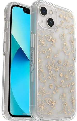 OtterBox Symmetry Clear Series Schutzhülle für iPhone 13 (nur), WallFlower, ultradünn, kabelloses Aufladen, erhöhte Kanten schützen Kamera und Bildschirm, Keine Einzelhandelsverpackung