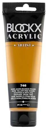 Blockx 60746BXC Acrylique Fine Opaque et Satinée - Ocre jaune (nuance rouge) PY 42 - 120ml