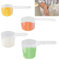 4 Pezzi Plastica Cucchiai Dosatori Trasparente con Scala, 40ml/50ml/70ml/100ml Grammi Misurino Proteine, Cucchiai Dosatori a Manico Lungo,Grammi Misurino per latte in polvere, polveri e liquidi