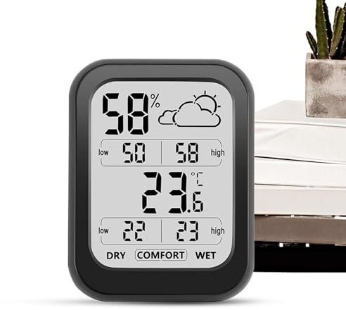 Advanced Room Climate Tracker, Compact Weather Station Device, Real-Time Weather Monitoring Gadget, Indoor Climate Control Sensor, Digital Indoor Climate Reader, Accurate Home Temperature Sensor