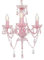 Gecheer Lampadario con Perline Rosa Tondo 3 E14,Lampadario Moderno,Lampada a Sospensione,Lampadario da Soffitto,Lampadario LED,P281598