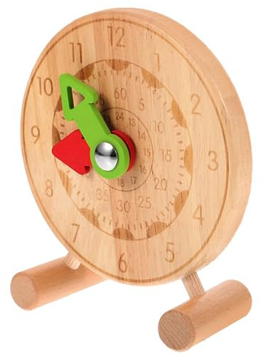 PHENOFICE 1stk Zeit Kognitive Uhr Mini Uhr Spielzeug Pädagogisches Spielzeug Kinder Uhr Spielzeug Zeiterkennungsspielzeug Zeit Lernspielzeug Kognitives Spielzeug Holz