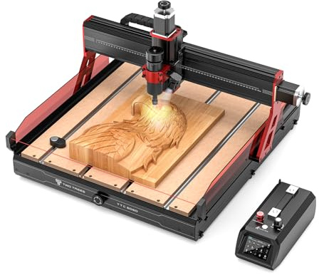 CNC Router Machine 500W Spindle CNC Laser Cutter, Machine for Metal High Torque NEMA 23 Stepper Motor, Linear Rails and Ball Screws 3 Axis Engraving Milling Machine for Wood Cutting