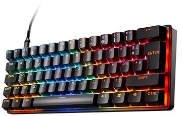 SteelSeries Apex Pro Mini Gen 3 Switchs OmniPoint 3.0 - Actionnement Ajustable - Rapid Trigger - Préréglages prêts à Jouer - Mode Protection - Rapid Tap/SOCD - OLED - Capuchons PBT - Format FR AZERTY