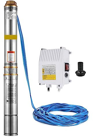550W Tiefbrunnenpumpe Bohrloch 96L/Min Tauchpumpe Automatische Strömungsschaltersteuerung 80M Wasserpumpe 10m Kabel for Ackerland Für den täglichen Gebrauch zu Hause
