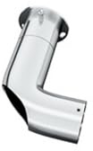 28mm Room Darkening Corner Bracket for Curtain Poles - Satin Silver | Corner bracket for 28mm curtain poles. Supports room darkening setups. Strong and durable for secure pole fitting.