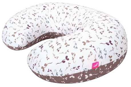 Motherhood Stillkissen ergonomisch, Öko-Tex Standard 100, dunkelrosa Zweige