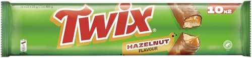 TWIX Multipack Haselnuss 10x46g I Schokoriegel I Karamell auf Keks mit Haselnuss Schokolade