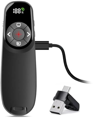 VOVIGGOL Ergonomischer Wireless Presenter mit Timer-Anzeige