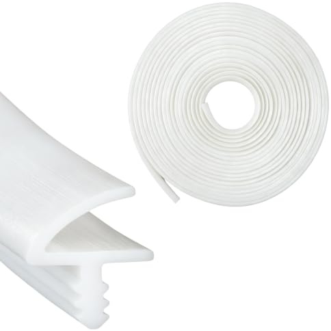 TYSM-CC Türdichtung Zimmertür 10 m Weiß, Gummi-Dichtprofil | für 3 mm Nut und 11 mm Falz – Zugluftschutz, Schalldämmung und Energieeinsparung für Innentüren