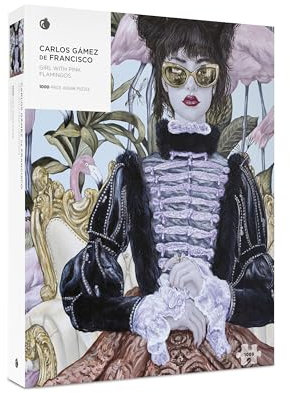 Girl With Pink Flamingos 1000-Piece Jigsaw Puzzle