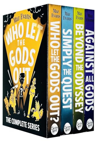 Who Let the Gods Out The Complete Series 4 Books Collection Set By Maz Evans (Who Let the Gods Out, Simply the Quest, Beyond the Odyssey, Against All Gods)