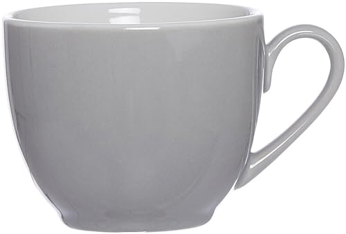 Ritzenhoff & Breker Doppio Espressotasse, Espresso Obertasse mit farbigem Rand, Porzellan, Grau, 80 ml, 576900