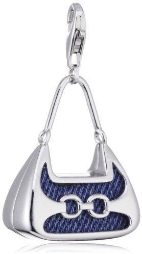 ESPRIT Charms 925 Sterlingsilber Denim Shopper XL ESZZ90680A000
