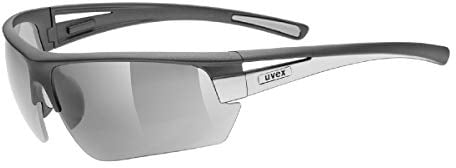 Uvex gravic - Sportbrille für Damen und Herren - inkl. Wechselscheiben - druckfreier Sitz & perfekter Halt - grey matt/silver - one size
