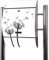 banjado® Standbriefkasten Edelstahl mit Zeitungsfach Motiv Pusteblume 2 / Briefkasten mit Standfuß/Edelstahl Briefkasten freistehend - A4 Einwurf inkl. 2 Schlüssel
