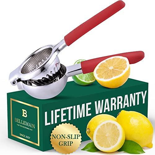 Bellemain TRTAZI11A Lemon Press, Stainless Steel Silicone, Red