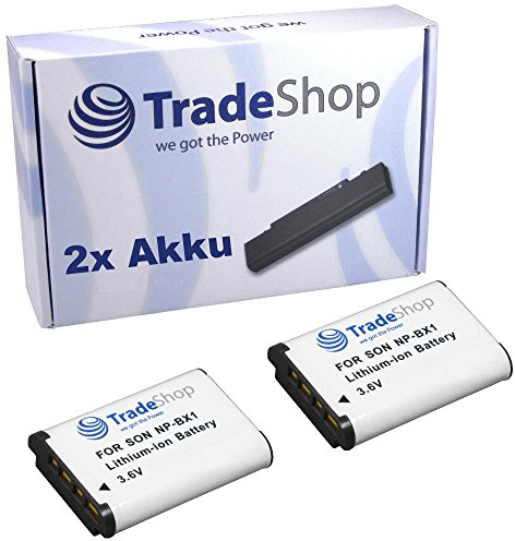 2 x Batterie LI-ION haute performance pour Sony Cybershot DSC-F828, wx350-, DSC-HX400, DSC-HX400 V H400, DSC-F828, h400 V, DSC-HX50, DSC-HX50 V, DSC-F828, hx60 DSC-L1 hx60 V, rx1r