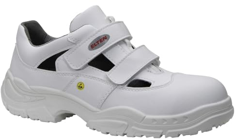ELTEN White Easy Low ESD S1 | Sicherheitsschuhe für Damen & Herren, Stahlkappe, leicht, atmungsaktiv, Gr. 43