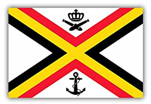 Sticker Autocollant – Drapeau Belge Marine Marine Drapeau militaire partie Unité compatible avec VW Golf Mercedes Benz Audi Opel (7 x 5 cm) # a1074