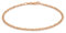 CARISSIMA Damen Hollow 2.1mm Diamantschliff Prinz von Wales Armband Rotgold 18 cm/7 zoll 5.29.4301