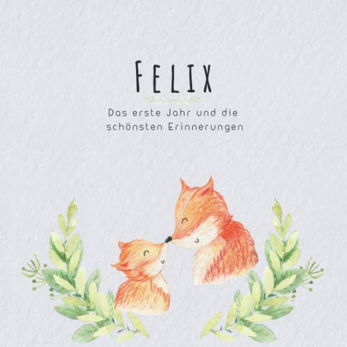 Felix Das erste Jahr und die schönsten Erinnerungen: Baby Tagebuch I Babyalbum I Erinnerungsalbum I Eintragealbum I Kinderbuch I Babybuch I Perfektes ... Babyparty Geschenk für die Geburt von Felix
