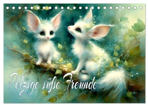 Pelzige süße Freunde (Tischkalender 2026 DIN A5 quer), CALVENDO Monatskalender: Freundlicher Besucher durch das ganze Jahr, mit KI erstellt. (CALVENDO Tiere)