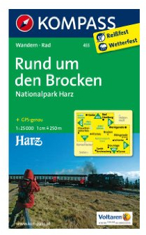 Rund um den Brocken - Nationalpark Harz: Wanderkarte mit Radrouten. GPS-genau. 1:25000 (KOMPASS Wanderkarte, Band 455)