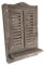 Best Value Here Distressed Wood French Country Home Garden Mirror Window Aged Look Working Shutters Wood Frame White Wash Brown (Rustic Brown)