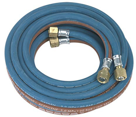 Sealey Sga5 Twin Rubber Hose Set Oxyacetylene 4.5Mtr