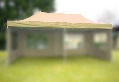Nexos Pavillondach Ersatzdach Wechseldach für Profi Falt-Pavillon 3x6m - Dachplane 270g/m² PVC-Coating versiegelte Nähte wasserdicht – Farbe: Champagner