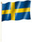 Stockflagge/Stockfahne SCHWEDEN Flagge/Fahne ca. 30 x 45 cm mit ca. 60cm Stab/Stock