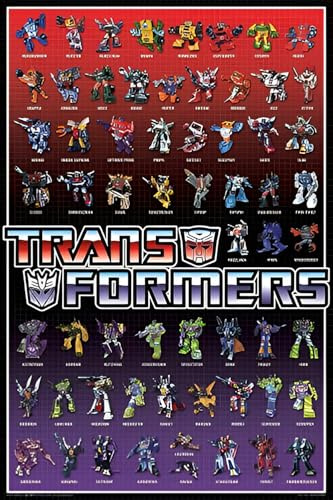 BUY ART FOR LESS Offiziell lizenziertes Kunstposter The Transformers, 91,4 x 61 cm, dekorativer Druck, Posterpapier, fertig zum Einrahmen