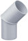 INEFA Regenrohrbogen 45 Grad für Fallrohr, PVC DN125 / 125mm Grau Verbindungsstück Dachrinnenzubehör, einfache Steckmontage, Made in Germany
