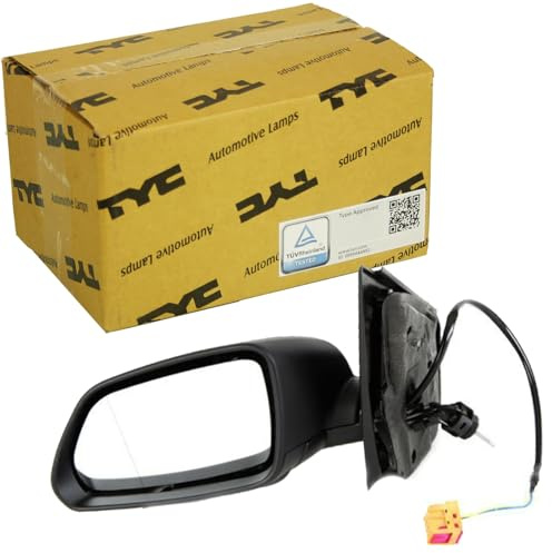 TYC Außenspiegel 332-0072 links, asphärisch | Kompatibel mit: SKODA OCTAVIA II, OCTAVIA II Combi